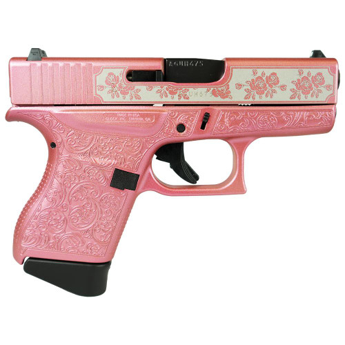 Glock 43 Custom "Glock & Roses Medusa Pink" 9mm, 3.41" Barrel, 6rd - Firearm | The Gun Shop