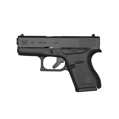 RENTAL Glock G43 9mm, 3.41" Barrel, Fixed Sights, Black, 6rd - Concealed Carry Guns | The Gun Shop