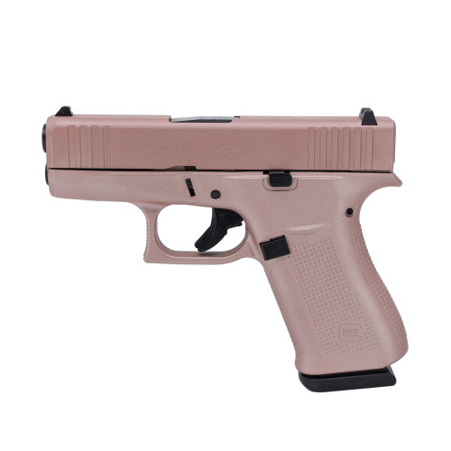 Glock G43 9mm, 3.39" Barrel, Rose Gold Cerakote, 6rd - Firearm | The Gun Shop