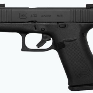 Glock 43X 9mm, 3.41" Barrel, Glock Night Sights, Black, 2x 10rd