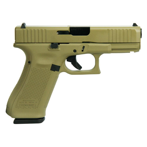 Glock 45 Gen 5 9mm, 4.02" Barrel, FDE, Front Serrations, 17rd - Firearm | The Gun Shop