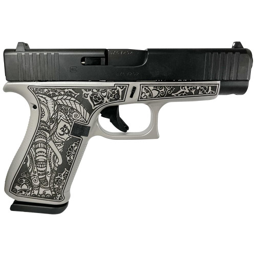 Glock G48 "Gray Steel Elephant Engraved" 9mm, 4.17" Barrel, 10rd - Firearm | The Gun Shop