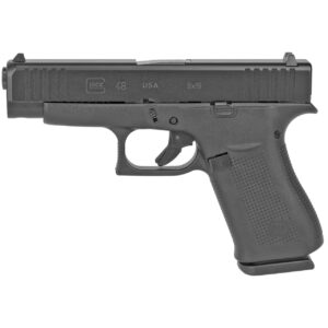 Glock 48 Compact 9mm, 4.17" Barrel, Beaver Tail Grip, Black, Fixed Sights, 2x10rd