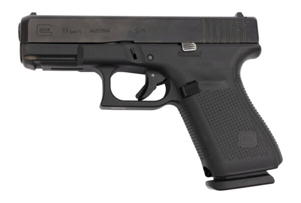 Glock 19 Gen5 AUS Used 9mm, 4" Barrel, Contrast Sights, Black, 15rd