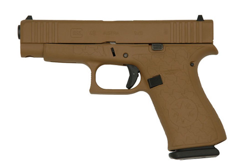 Glock 48 9mm, 4.17" Barrel, Texas Stipple Flat Dark Earth, 10rd - Collector Guns | The Gun Shop