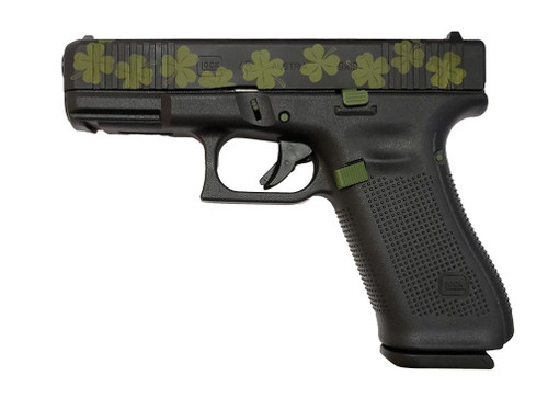 Glock G45 9mm, 4.02" Barrel, Shamrock Slide, Black Frame, 17rd - Firearm | The Gun Shop