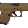 Glock G26 Gen4 9MM Full Cerakote Flat Dark Earth Finish, Rail, 3 10 Rnd Mags