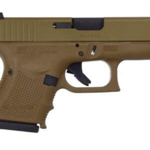 Glock G26 Gen4 9MM Full Cerakote Flat Dark Earth Finish, Rail, 3 10 Rnd Mags