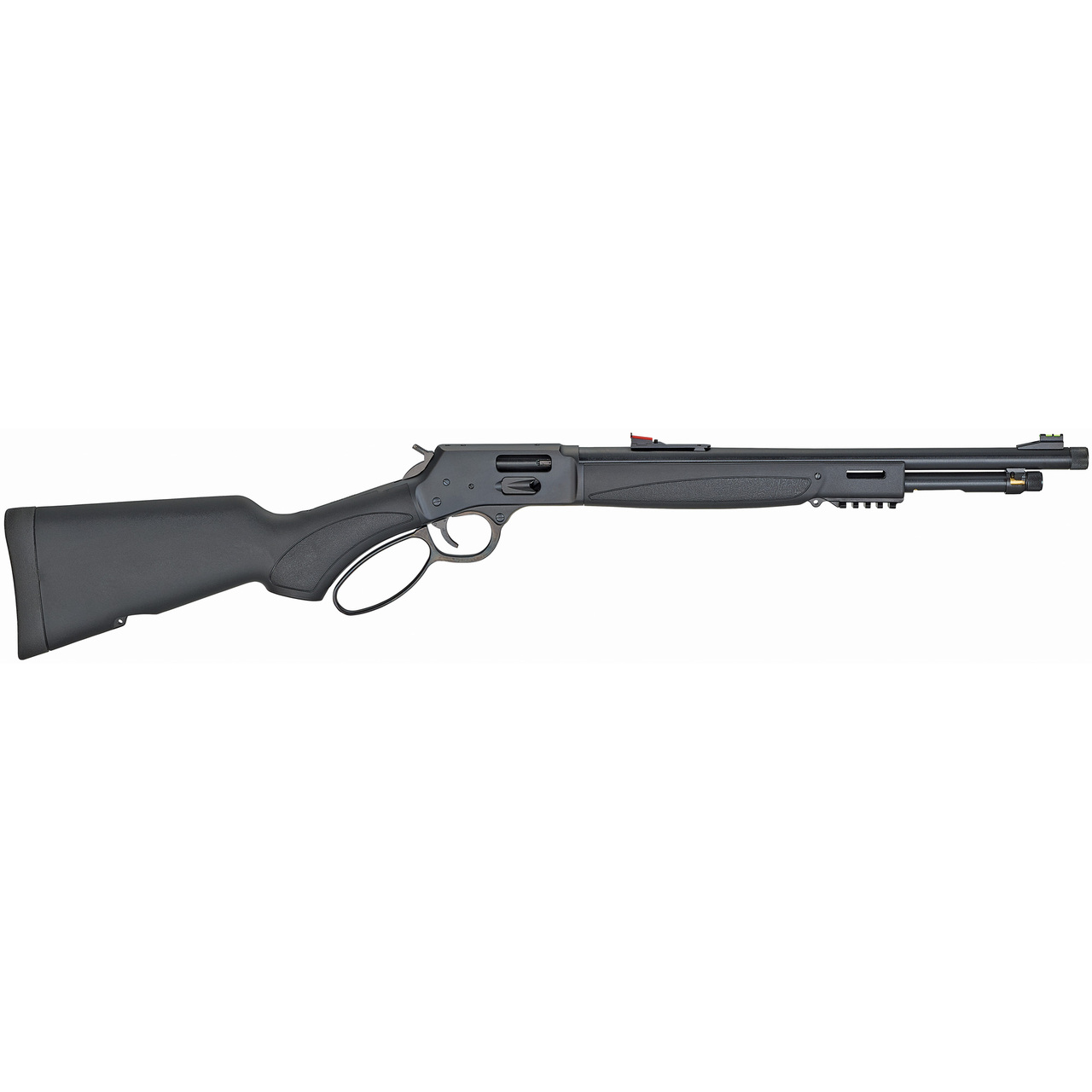 Henry Big Boy X Model 45 LC, 17.5" Threaded Barrel, Blued, Black Stock, M-Lok, Large Loop, Picatinny Rail, BB-RSM Ready, Fiber Optic Sights, 7rd