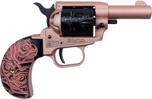 Heritage Barkeep 22 LR, 2" Barrel, Rose Gold Frame, Engraved Cylinder, Rose Engraved Grip, 6rd - Concealed Carry Guns | The Gun Shop