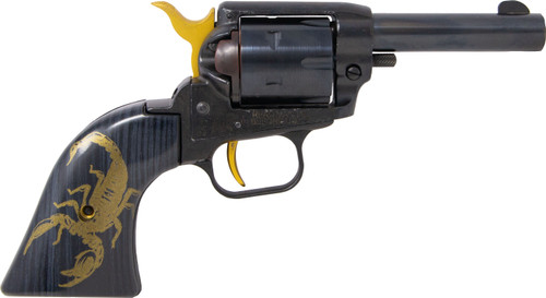 Heritage Barkeep 22 LR, 3" Barrel, Black, Gold Hammer/Trigger, Scorpion Grip, 6rd - Collector Guns | The Gun Shop