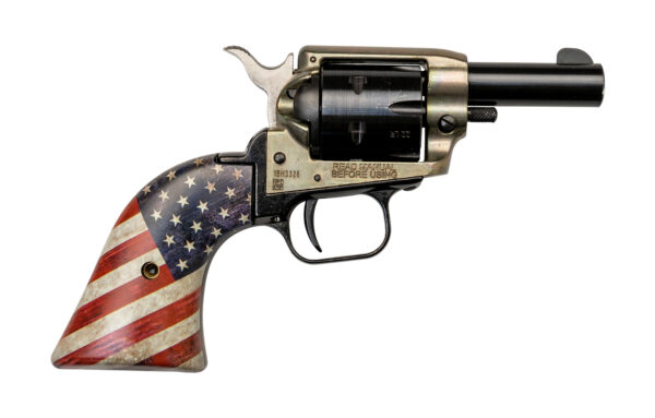 Heritage Rough Rider Barkeep .22 LR, 2" Barrel, US Flag Grips, Simulated Case Hardened, 6rd