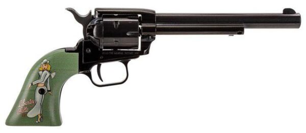 Heritage Rough Rider Revolver SAA 22 LR 4.75" Barrel, Liberty Belle Pinup Girl Grips- TALO Exclusive