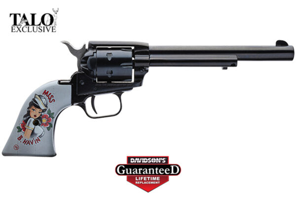 Heritage Rough Rider Miss B. Hav'in 22 LR, 6.5" Barrel, Blue Finish, Special Grips, TALO Edition
