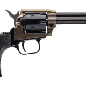 Heritage Rough Rider .22 LR, 3.5" Barrel, Case Hardened, Green Laminate Bird Head, 6rd