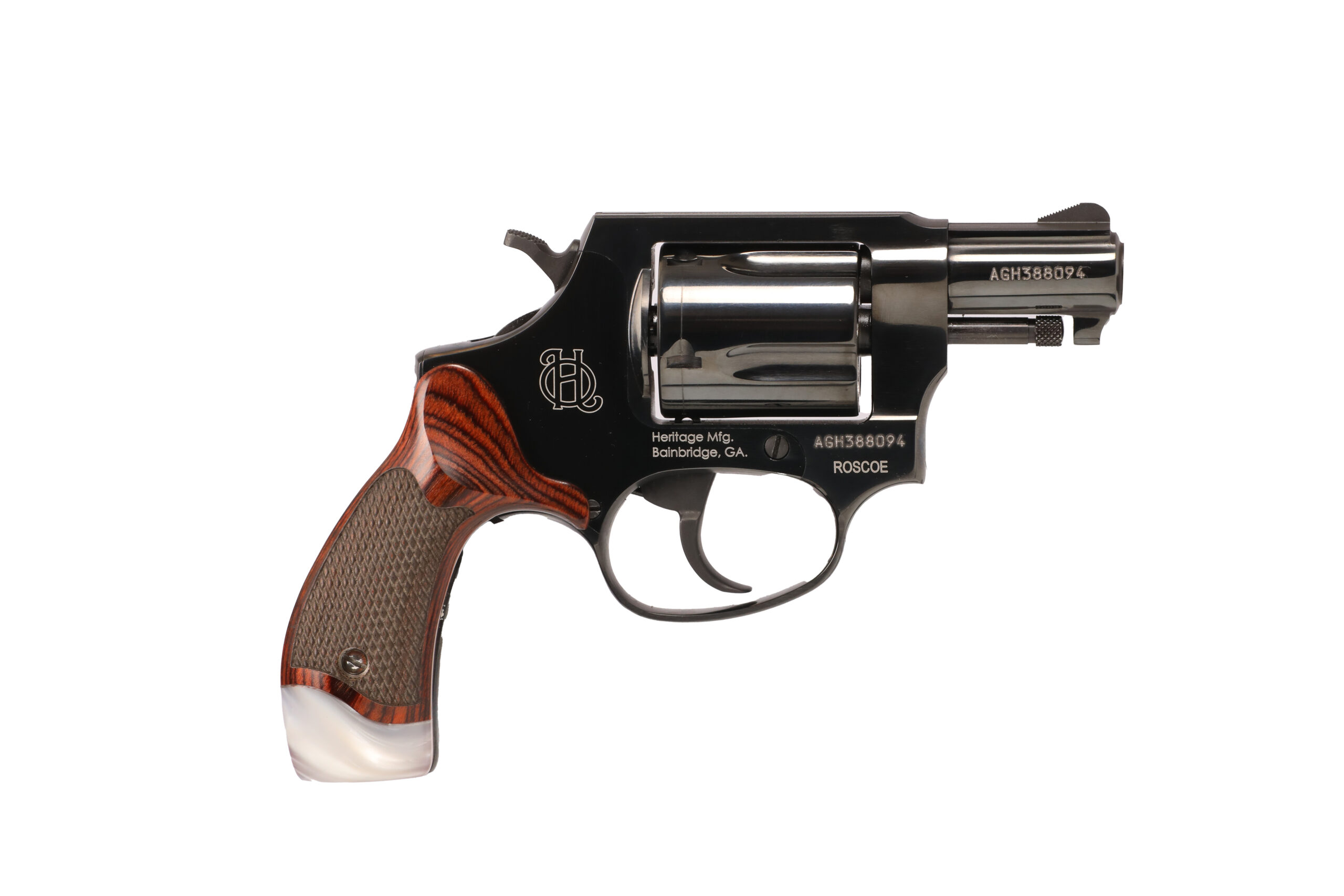 Heritage Manufacturing Roscoe 38spl Bl Wd Pearl 2