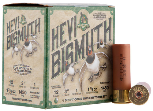 HEVI-Shot Waterfowl 12 Ga, 3", 1 3/8 oz, Bismuth, 1 Shot, 25Bx/10Cs - Ammo | The Gun Shop