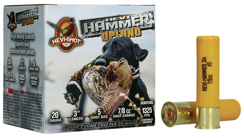 HEVI-Shot Upland 20 Ga, 3" 7/8 oz, Bismuth, #5, Hevi-Hammer, 25Bx/10Cs - Ammo | The Gun Shop
