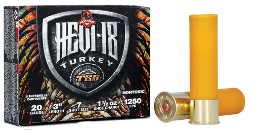 HEVI-Shot Turkey TSS 20 Ga, 3", 1 1/2 oz, Tungsten, 7 Shot, 5Bx/10Cs - Ammo | The Gun Shop