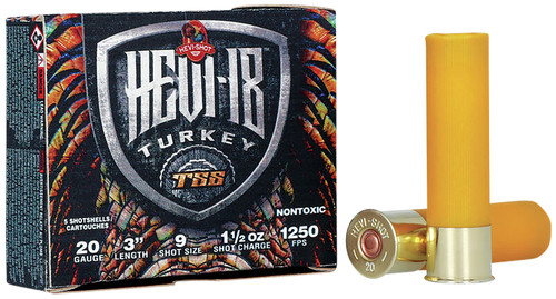HEVI-Shot Turkey TSS 20 Ga, 3", 1 1/2 oz, Tungsten, 9 Shot, 5Bx/10Cs - Ammo | The Gun Shop