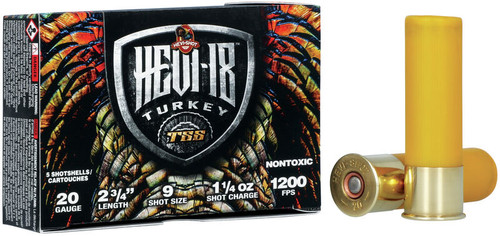 HEVI-Shot TSS Turkey 20 Ga, 2.75", 1 1/4 oz, 9 Shot, 5Bx/10Cs - Ammo | The Gun Shop