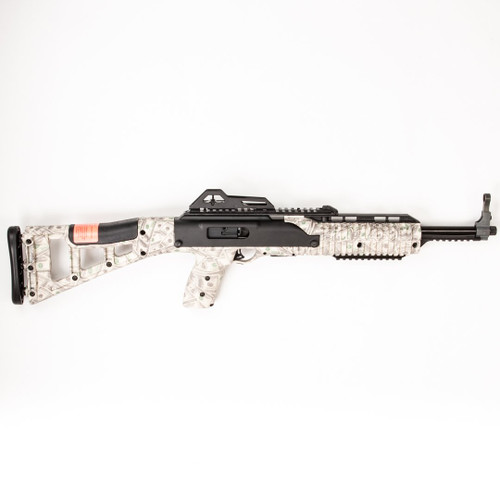 Hi-Point 9TS Money Edition 9mm, 16.5" Threaded Barrel, Hydro-Dipped $100 Bill Finish, Black Rec, 10rd - Exclusive Guns | The Gun Shop