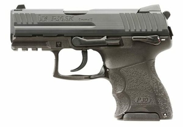 HK P30SK V3 9mm, 3.27" Barrel, Fixed Sights, Thumb Safety, Black, 10rd/13rd