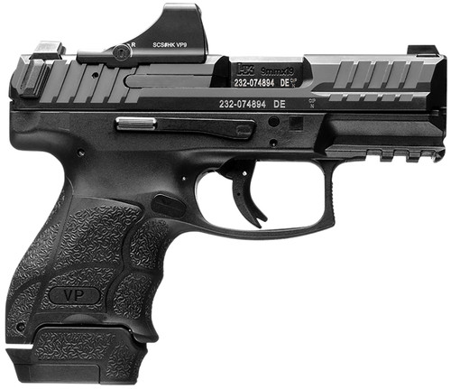 HK VP9SK 9mm, 3.39" Barrel, Black, Includes Holosun SCS Sight, 10rd - Concealed Carry Guns | The Gun Shop