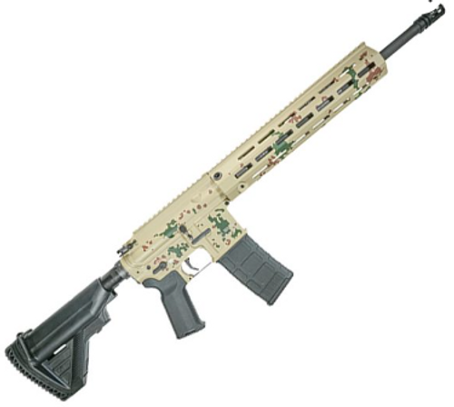 HK MR556A1 75th Ann 5.56x45mm,16.50" Barrel, Flecktarn Camo, Pic Rail, M-Lok, Black Adj Stock, 4x10rd Mags - Collector Guns | The Gun Shop