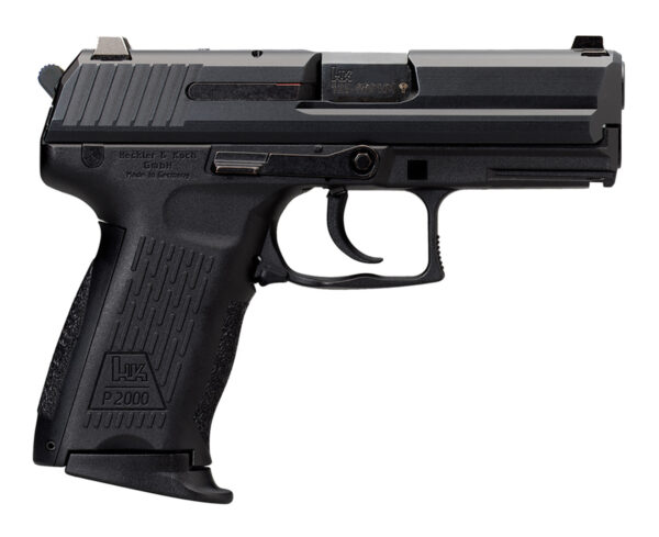 HK P2000 V3 Compact 9mm, 3.66" Barrel, Decocker, Adj. 3-Dot Sights, Black, 10rd