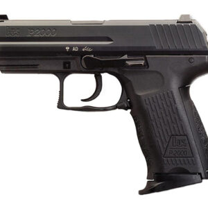 HK P2000 V3 Compact 9mm, 3.66" Barrel, Decocker, Adj. 3-Dot Sights, Black, 10rd