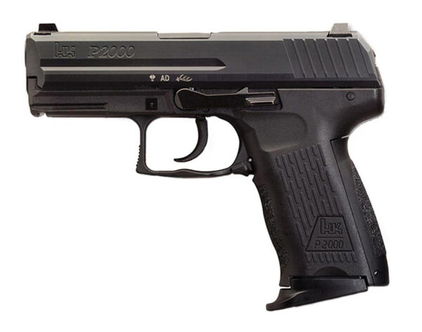 HK P2000 V3 Compact 9mm, 3.66" Barrel, Decocker, Adj. 3-Dot Sights, Black, 10rd