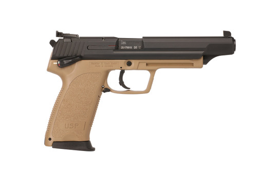 HK USP Elite 45 ACP, 6.02" Barrel, Flat Dark Earth Frame, Black Slide, 12rd - Exclusive Guns | The Gun Shop