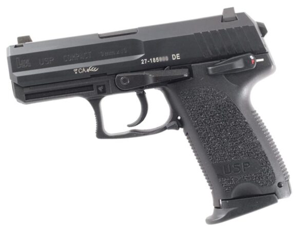 HK USP Compact V1, 9mm, DA/SA, 3.58" Barrel, 10rd, CA Compliant, Night Sights