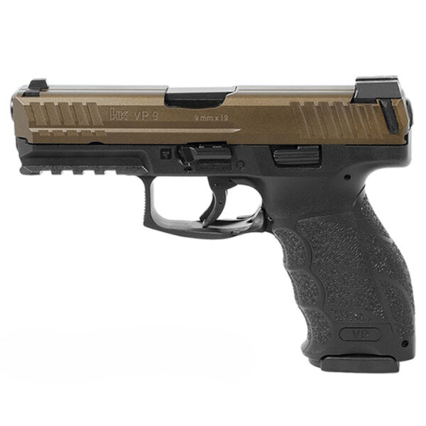 HK VP9 9mm, 4" Barrel, Ambi Safety, Midnight Bronze, 2x 15rd