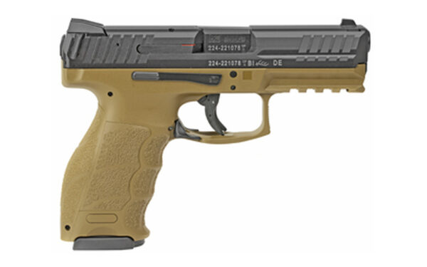 HK VP9 9mm, 4" Barrel, 3-Dot Contrast Sights, Black/FDE, 17rd
