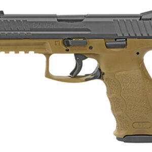 HK VP9 9mm, 4" Barrel, 3-Dot Contrast Sights, Black/FDE, 17rd
