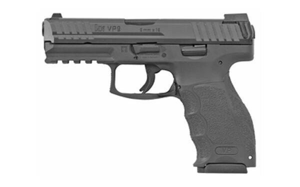 HK VP9 Standard 9mm, 4" Barrel, Black, Night Sights, 3x17rd Mags