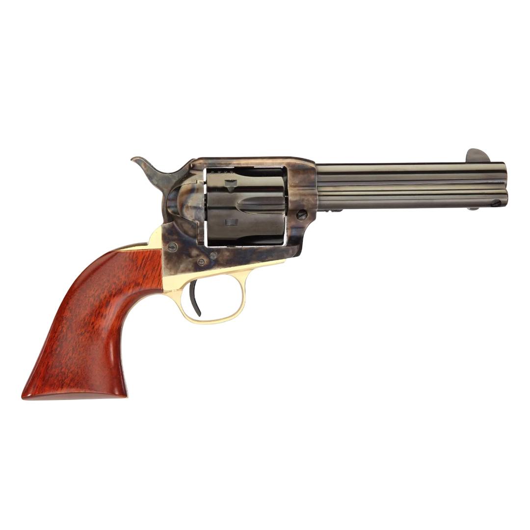 Taylor & Company Ranch Hand Handgun .357 Mag/.38 Spl 6rd Capacity 4.75″ Blued Barrel Case Hardened Wood Grip - revolvers | The Gun Shop