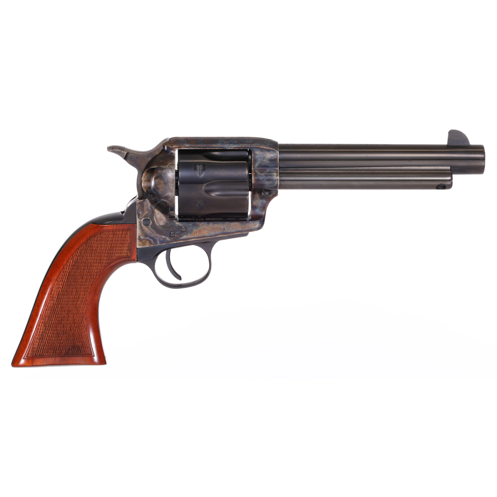 Taylor’s Gunfighter Defender Handgun .357 Mag 6rd Capacity 5.5″ Barrel Black with Walnut Tuned - revolvers | The Gun Shop