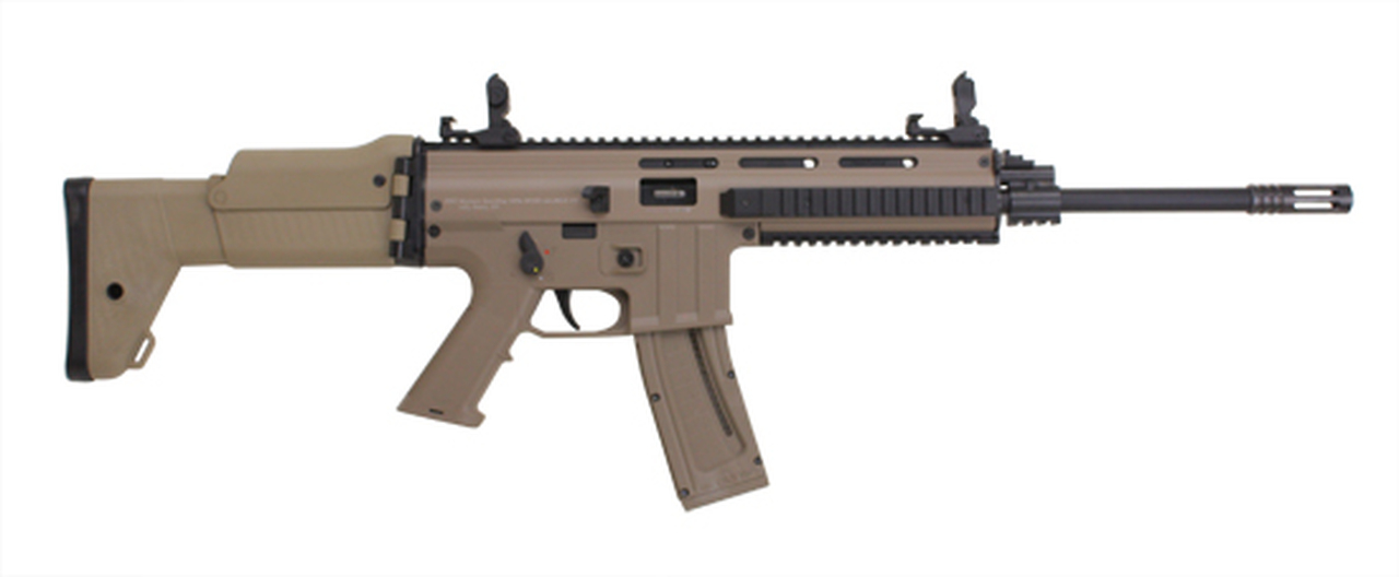 ISSC Austria MK22 SCAR Rifle, 22LR, Desert Tan, 16" Barrel, 22 Rd Mag