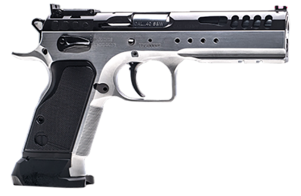 Italian Firearms Group Limited Master 9mm 4.75" Barrel 17rd Hard Chrome Black Steel Slide Black Polymer Grip