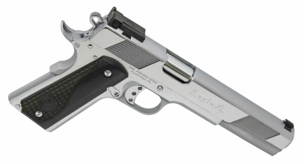 Iver Johnson 1911 Eagle XLC 10mm, 6", High Polish, Long Slide, Diamondwood Walnut Logo Grip, 8rd