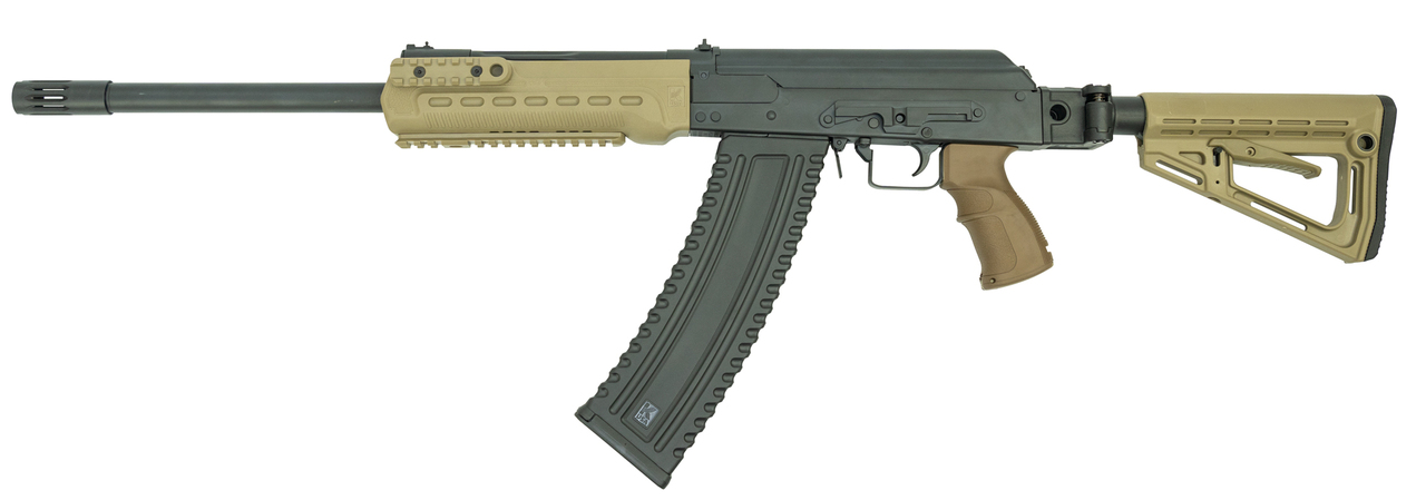 Kalashnikov KS12 Side Folding Tactical Package Shotgun 12g, 18" Barrel W/Brake, Flat Dark Earth, Includes Extras, Case