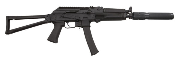 Kalashnikov KR-9S 9mm, 16" Barrel w/Faux Suppressor, Vityaz Folder, Black, 30rd