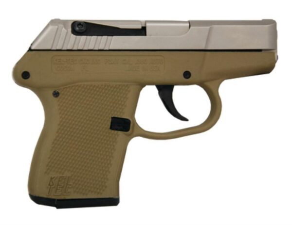 Kel-Tec P-3AT .380 ACP 2.76" Barrel Nickel Boron Slide Tan Grip/Frame Double Action Only 6rd