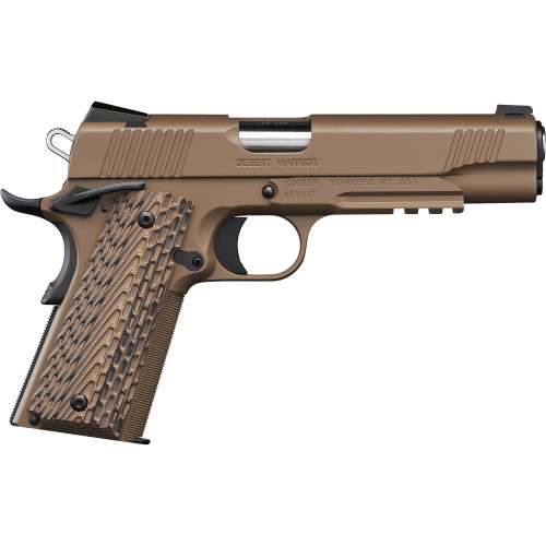 Kimber Desert Warrior 45 ACP, 5" Barrel, Desert Tan, G10 Grip, 7rd - 1911 Guns | The Gun Shop