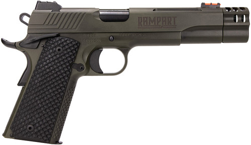 Kimber Rampart 45 ACP, 5" Barrel, Olive Drab Green Cerakote, Compensator, G10 Grip, 8rd - 1911 Guns | The Gun Shop