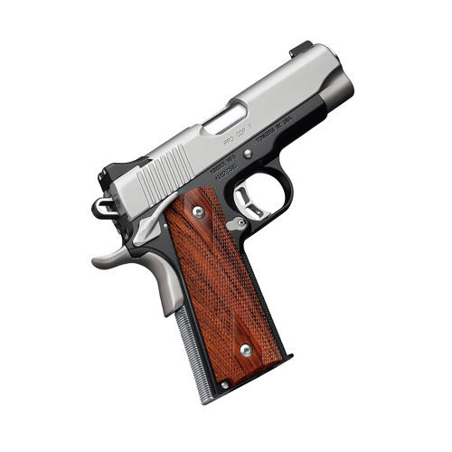Kimber Pro CDP ll 45 ACP 4" Barrel, Black/Silver, Rosewood Grip, CA Compliant, 7rd - 1911 Guns | The Gun Shop