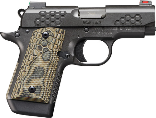 Kimber Micro 9 KHX 9mm, 3.15" Barrel, Black, Hogue G10 Grip, 7rd - 1911 Guns | The Gun Shop